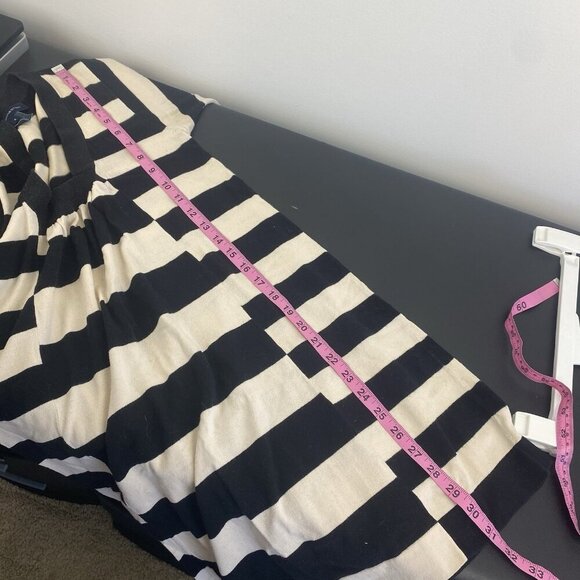 French Connection Women's Striped Tunic Size 4 Cream Black - Picture 6 of 7